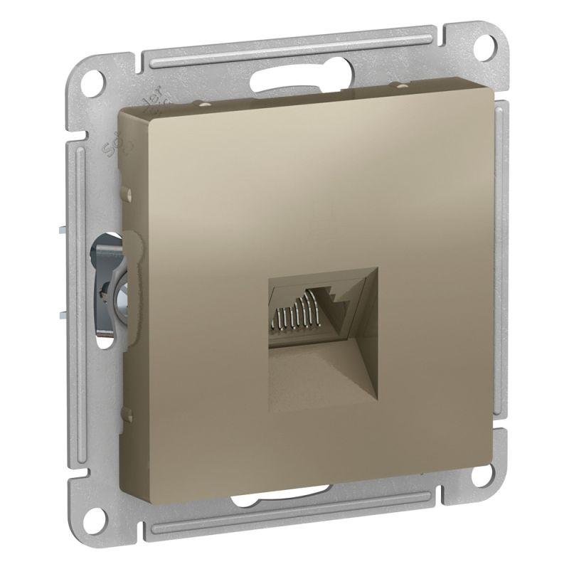 Механизм розетки компьютерной AtlasDesign RJ45 шампань SchE ATN000583