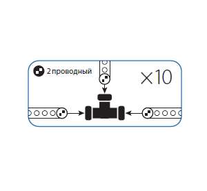 Коннектор "T"-образный для Дюралайта 2W 13мм Космос KOC-DL-2W13-CT