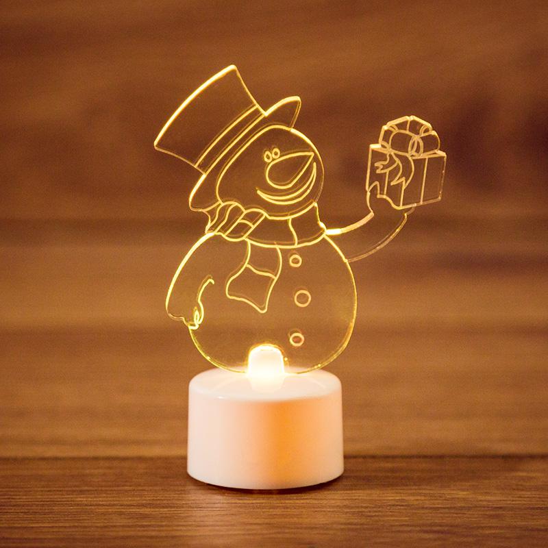 Фигура светодиодная "Снеговик с подарком 2D" на подставке RGB Neon-Night 501-054