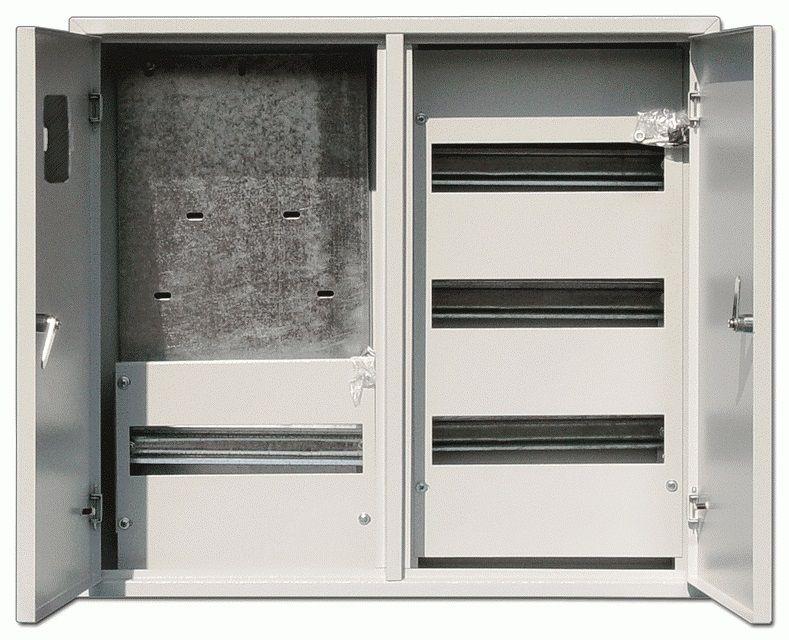Корпус метал. учетный навес. 2-двер 520х585х160 3-фазн 48мод. SchE 30404DEK